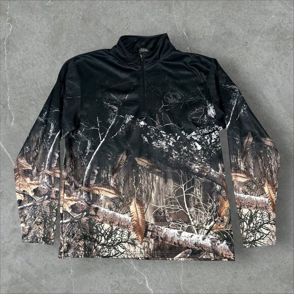 Realtree Other - University Of Missouri Camo Realtree Mizzou Large Quarter Zip Longsleeve Sweater